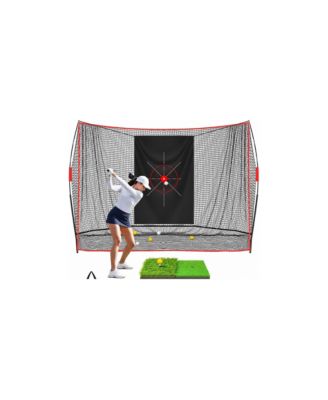 10x7ft Heavy Duty Golf Practice Net Set With Mat And Carry Bag