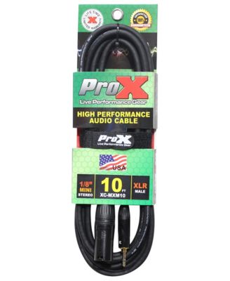 XC-MXM10 10' 1/8" (3.5mm) TRS Mini to XLR-M Unbalanced High Performance Audio Cable