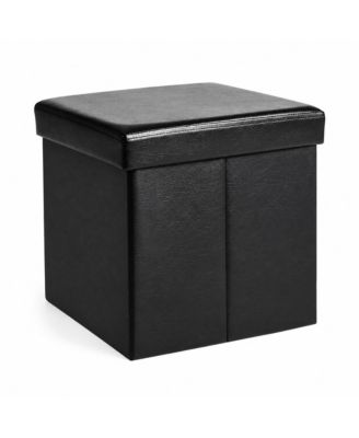 15 in Folding Storage Ottoman Cube with 11 Gal Interior