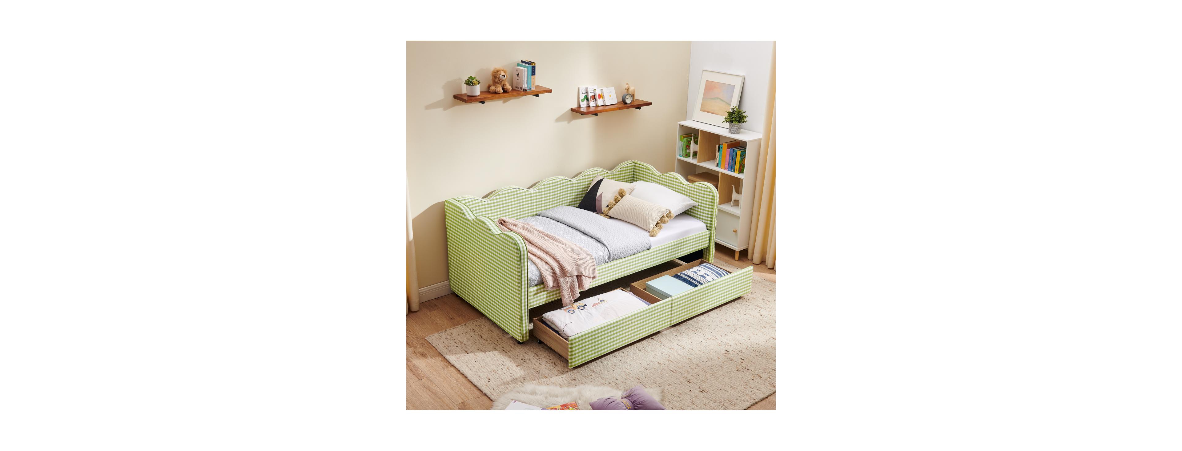 Streamdale Furniture Twin Daybed with 2 Storage Drawers, Usb Port