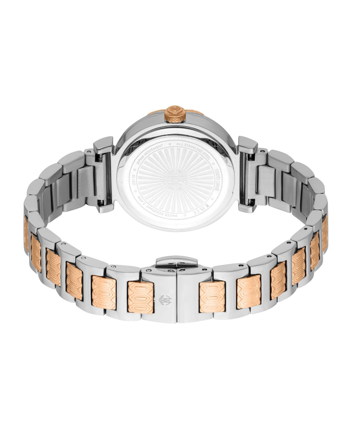 Женские часы Roberto Cavalli Quartz Two Tone Stainless Steel Bracelet Watch, цвет: Двухцветный — фото 2