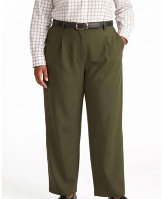 Plus Size Audrey High-Rise Relaxed-Fit Tapered-Leg Ponte Pants