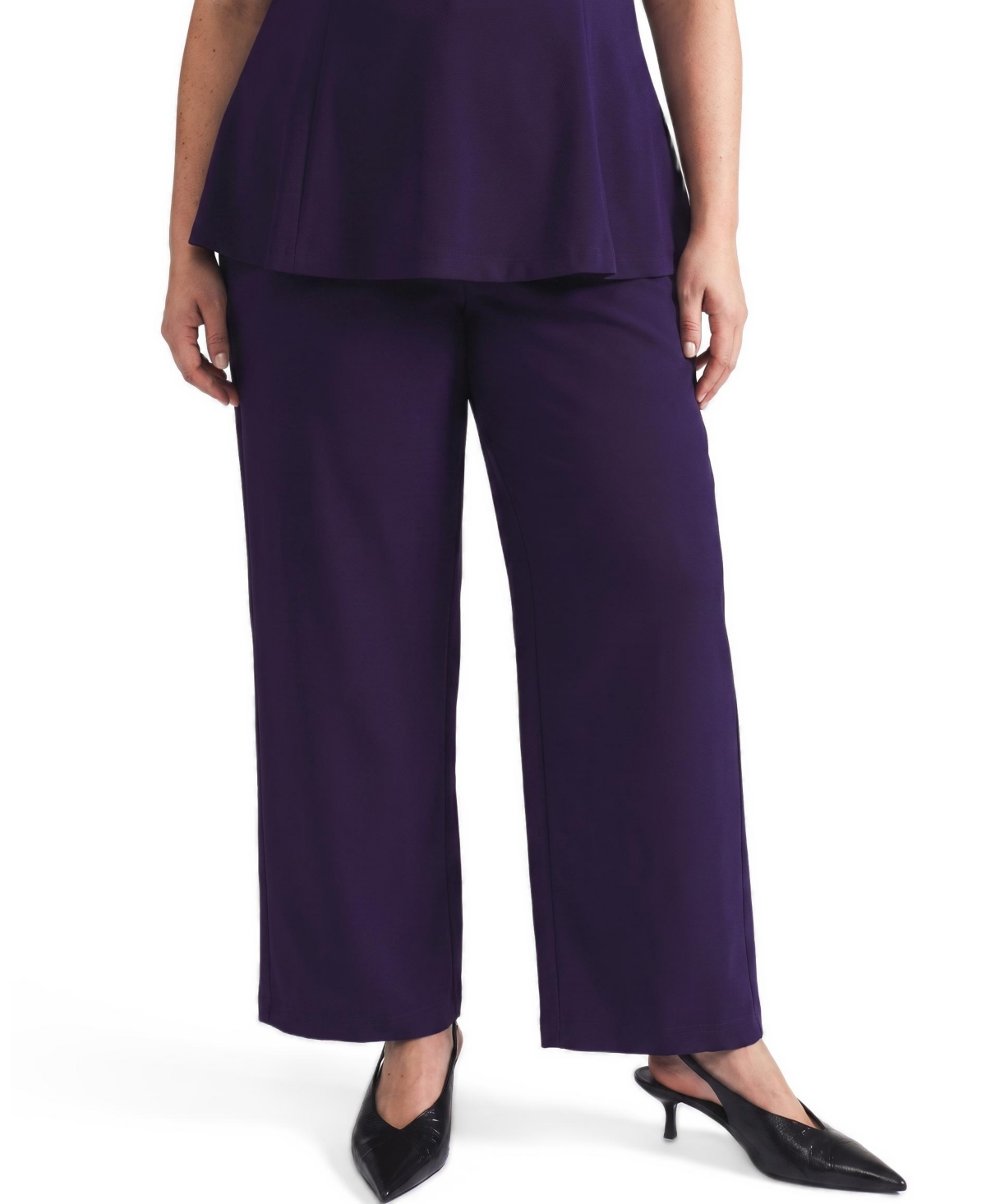 Universal Standard Plus Size Audrey High-Rise Relaxed-Fit Tapered-Leg Ponte Pants - Supernova