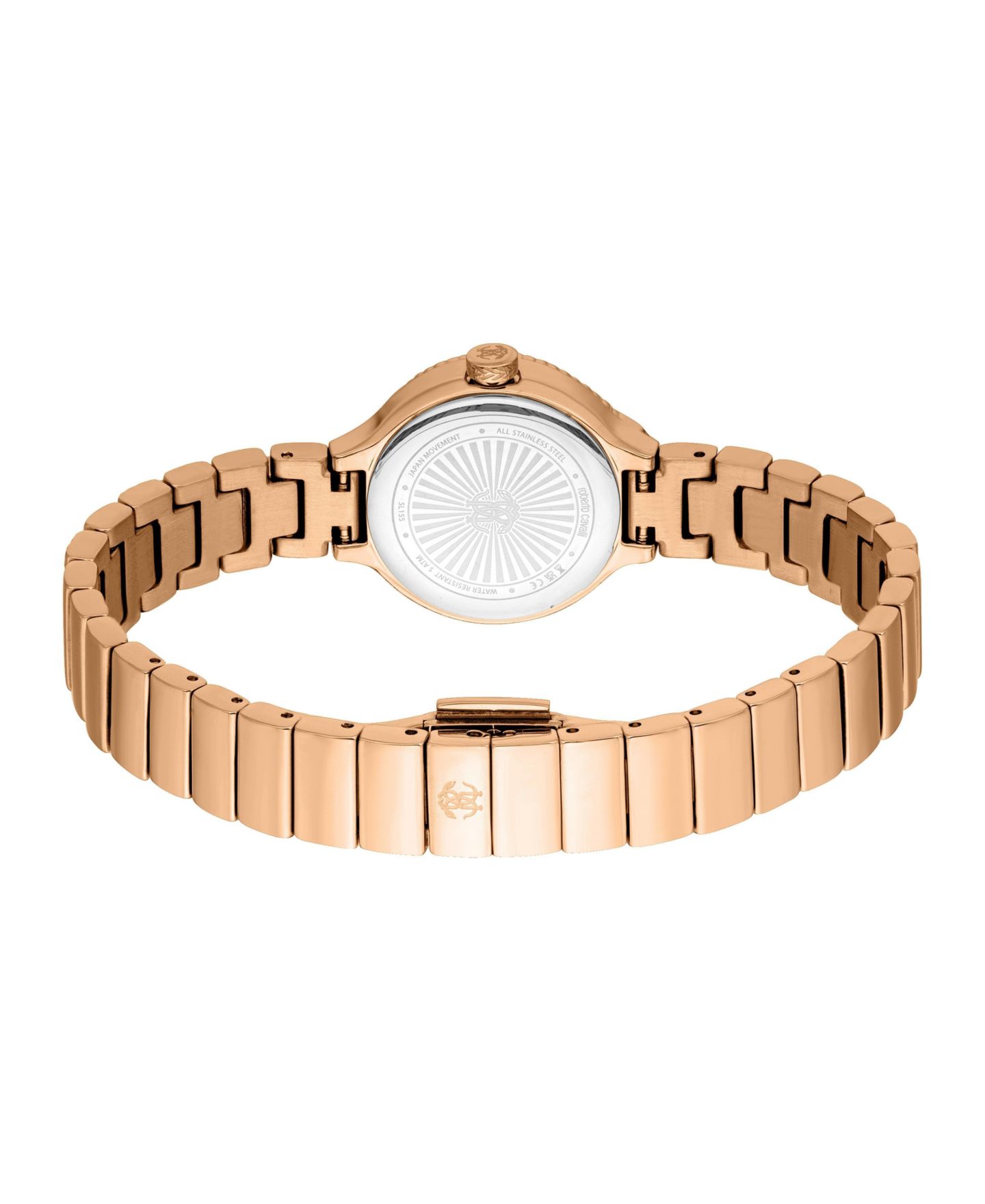 Женские часы Roberto Cavalli Quartz Rose Gold Stainless Steel Bracelet Watch, цвет: Розовый — фото 2