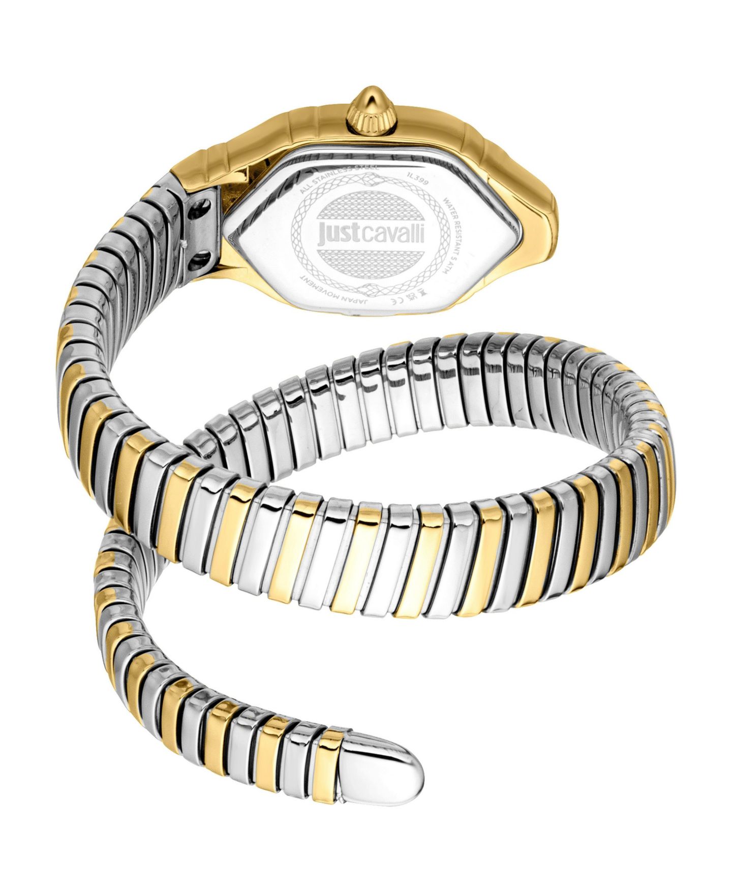 Женские часы Just Cavalli Quartz Two Tone Stainless Steel Bracelet Watch, цвет: Золотой — фото 2
