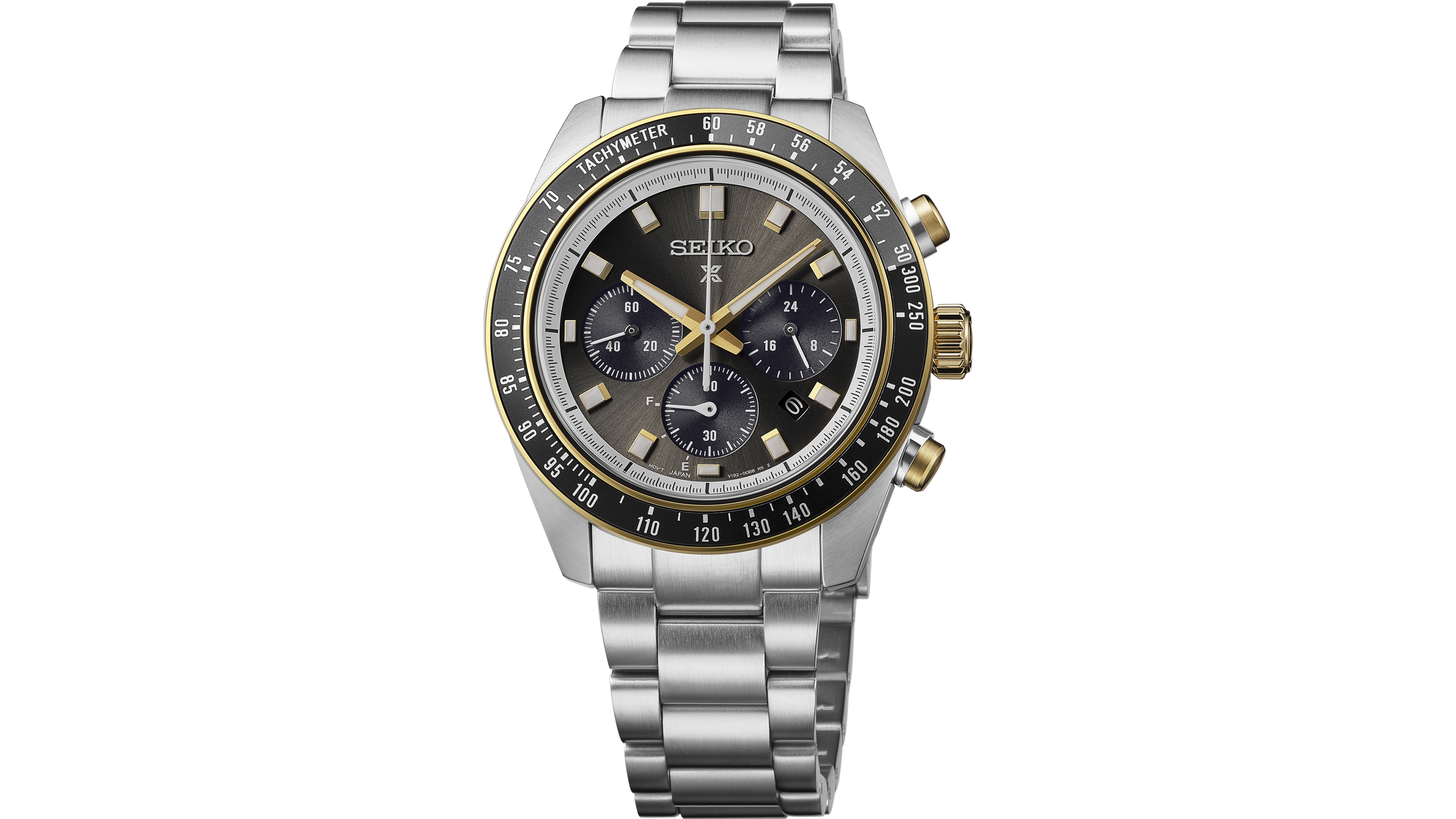 Seiko Men's Prospex Speed Timer Silver-Tone Stainless Steel Bracelet Watch 41.4mm