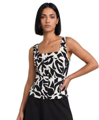 Women's Sleeveless Back Smock Top