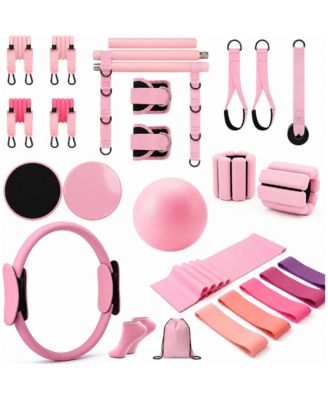 All In One Home Pilates Kit With Bar Resistance Bands And Training Accessories