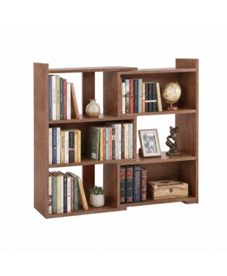 Adjustable Expandable Multi-Tier Bookshelf with 90 Degree Folding Design and MDF Construction