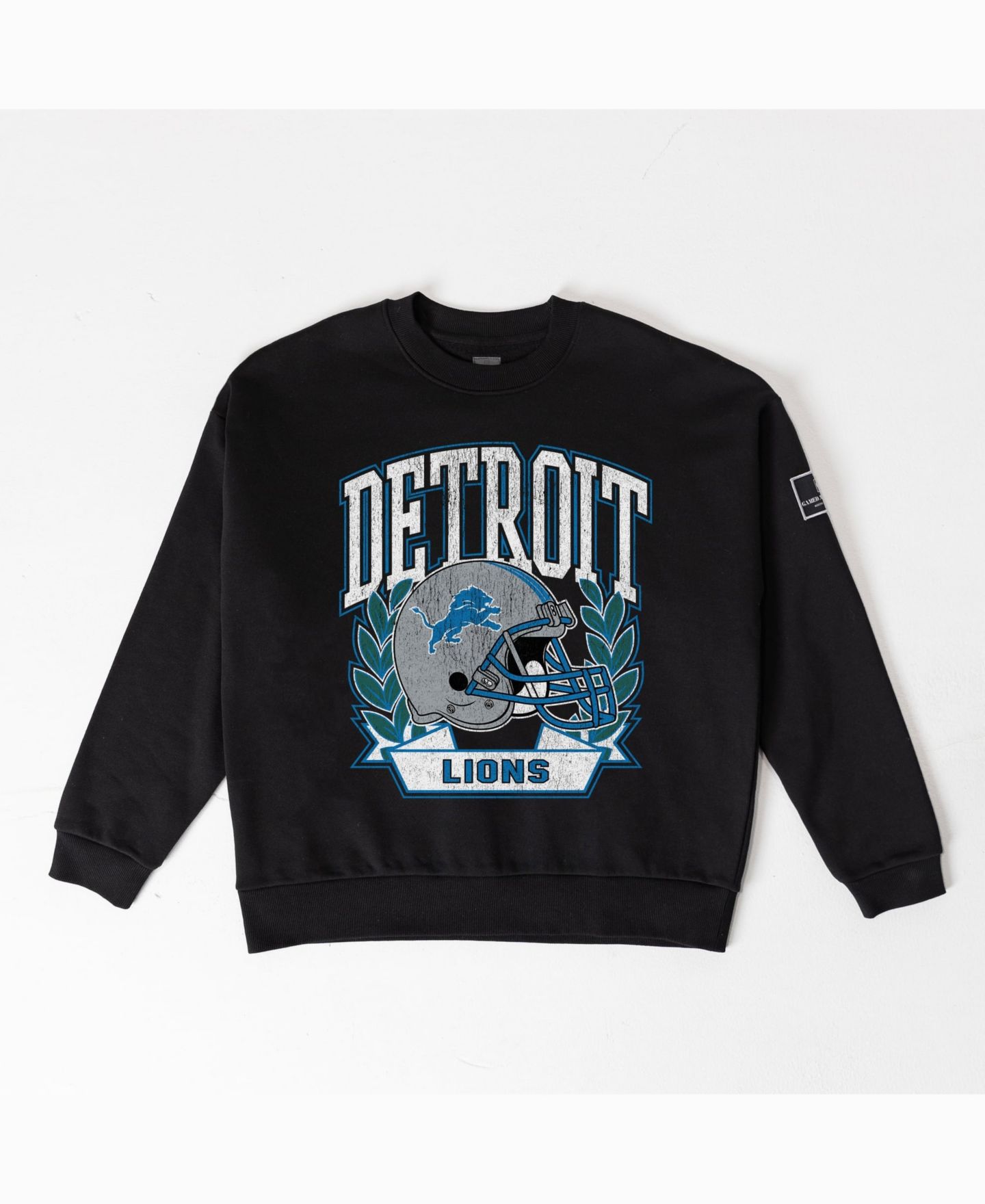 Женская толстовка Gameday Couture Black Detroit Lions Oversized Victory Lane Black Label Premium Fleece — фото 6