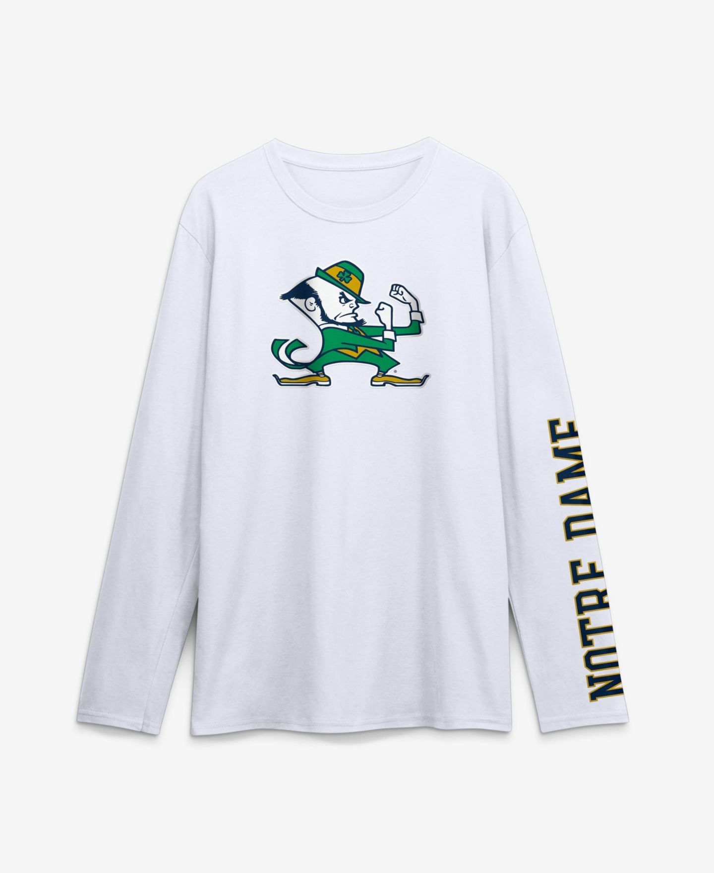 Мужская футболка Logo Athletic White Notre Dame Fighting Irish Primary Logo Long-Sleeve — фото 2