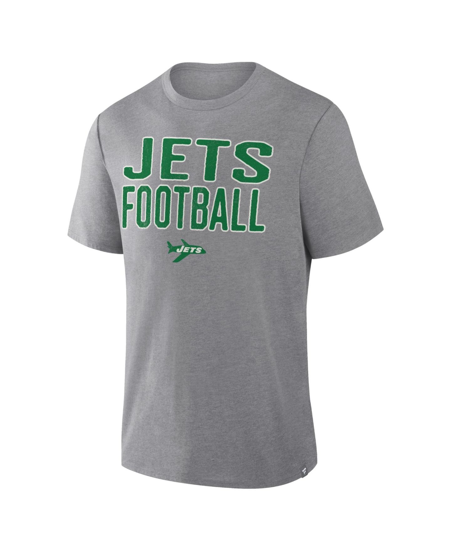 Мужская футболка Fanatics Heather Gray New York Jets First Down Tribute Tri-Blend — фото 4