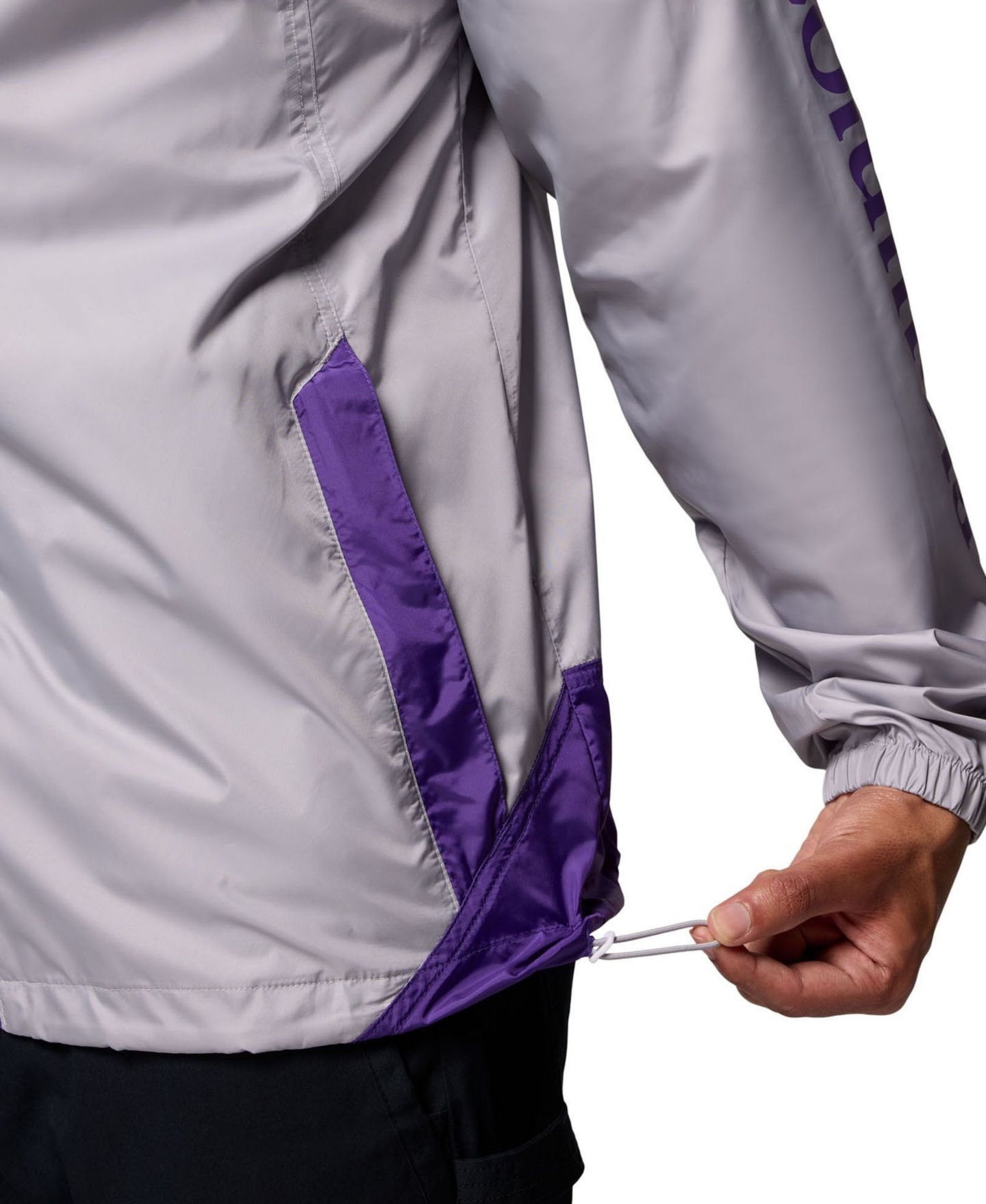 Мужская куртка Columbia Gray LSU Tigers Flash Challenger II Windbreaker — фото 7