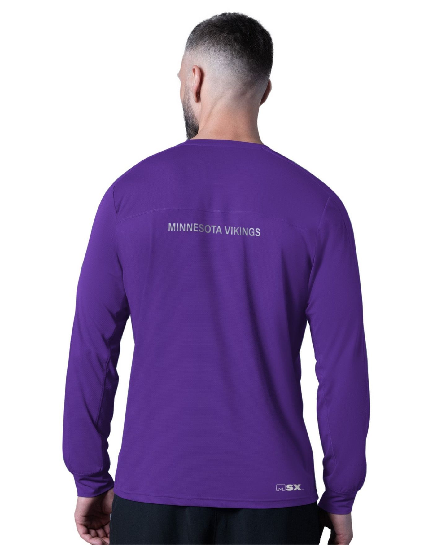 Мужская футболка MSX by Michael Strahan Purple Minnesota Vikings Forward Long-Sleeve — фото 2