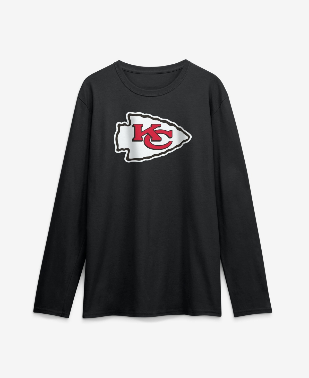Logo Athletic Men's Black Kansas City Chiefs Primary Logo Long-Sleeve T-Shirt - Black