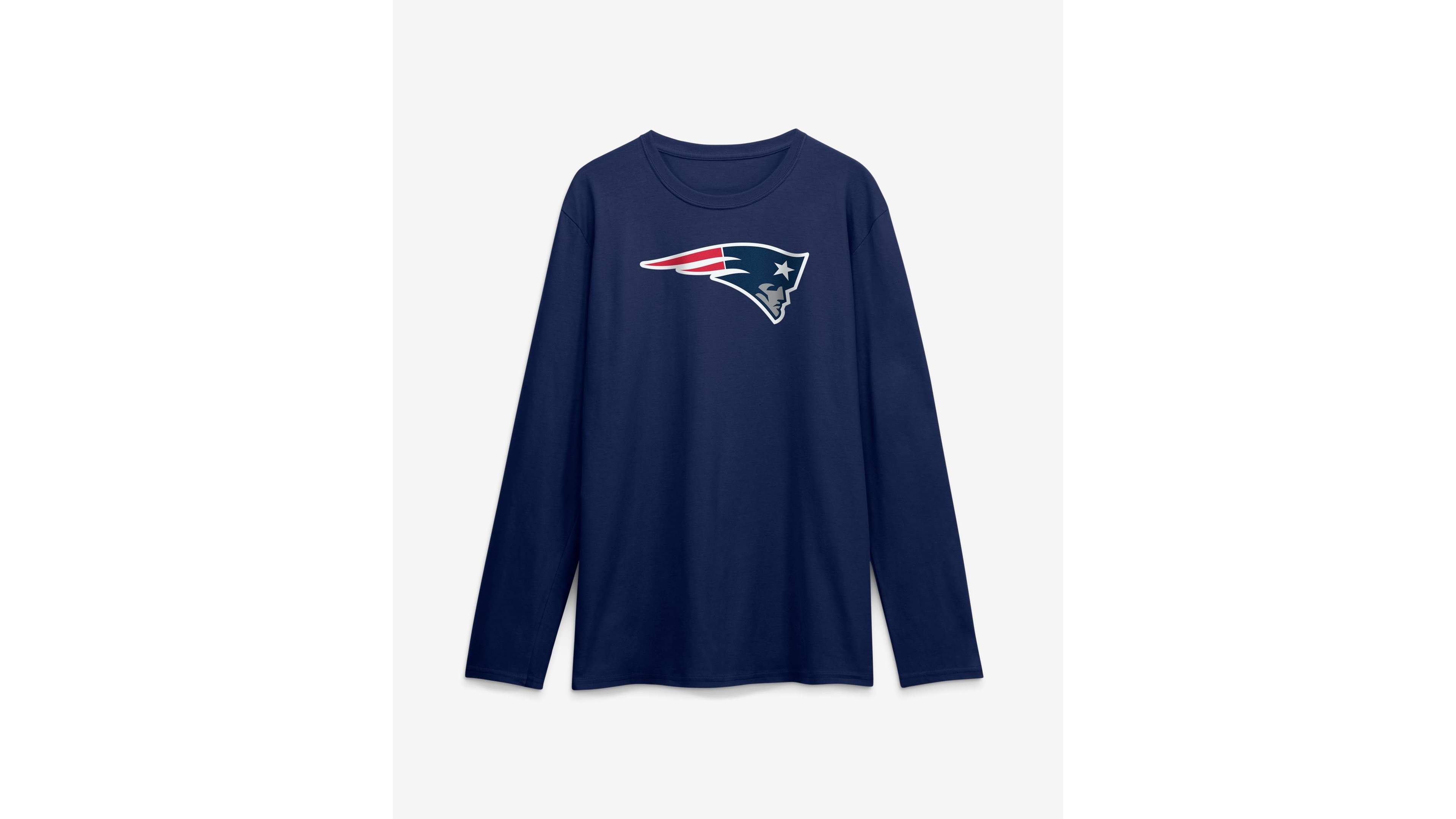 Logo Athletic Men's Navy New England Patriots Primary Logo Long-Sleeve T-Shirt