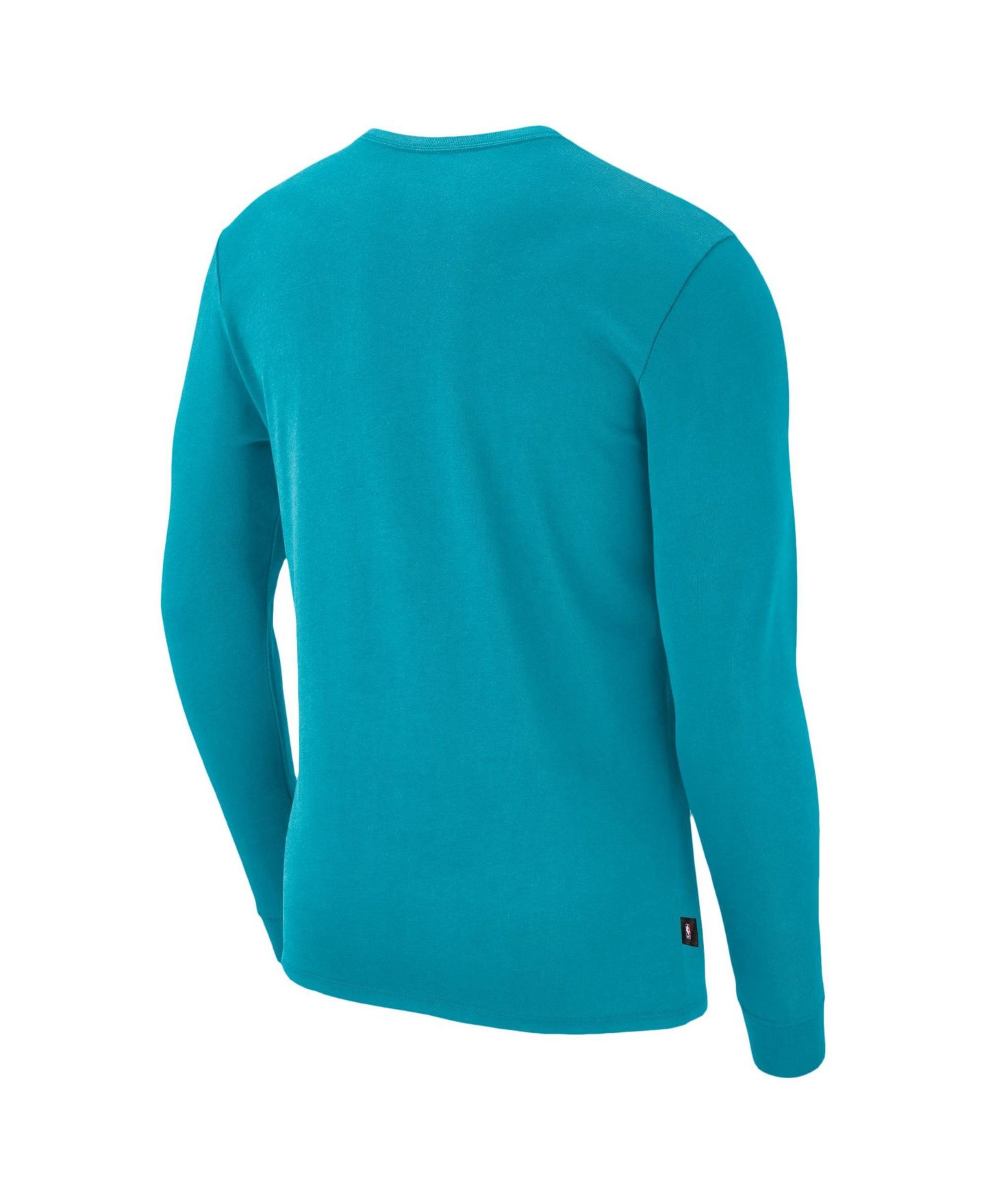Мужская футболка Jordan Teal Charlotte Hornets 2026 Standard Issue Practice Long-Sleeve — фото 3