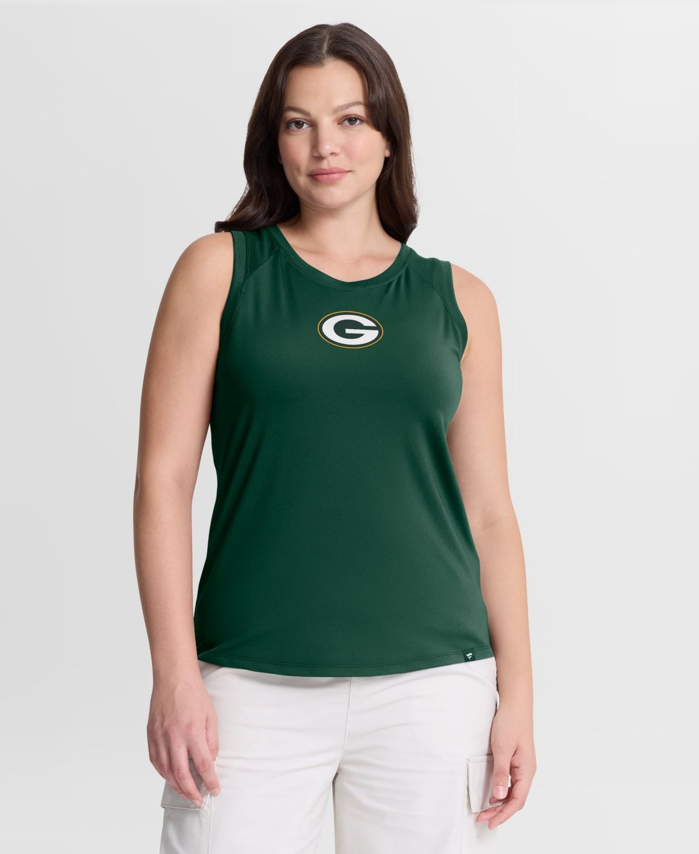 Женский топ Fanatics Green Bay Packers Draped Mesh Back Performance — фото 1