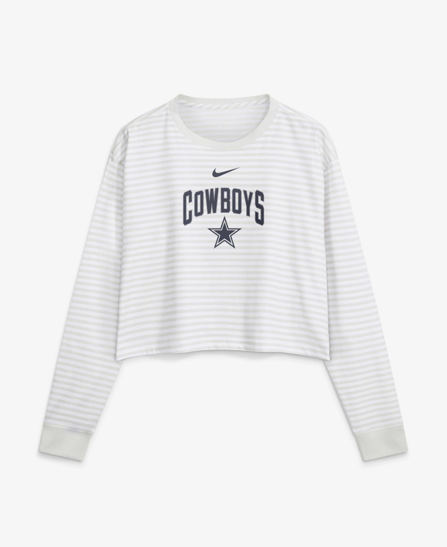 Женский топ Nike White Dallas Cowboys Loose Fit Crop — фото 1