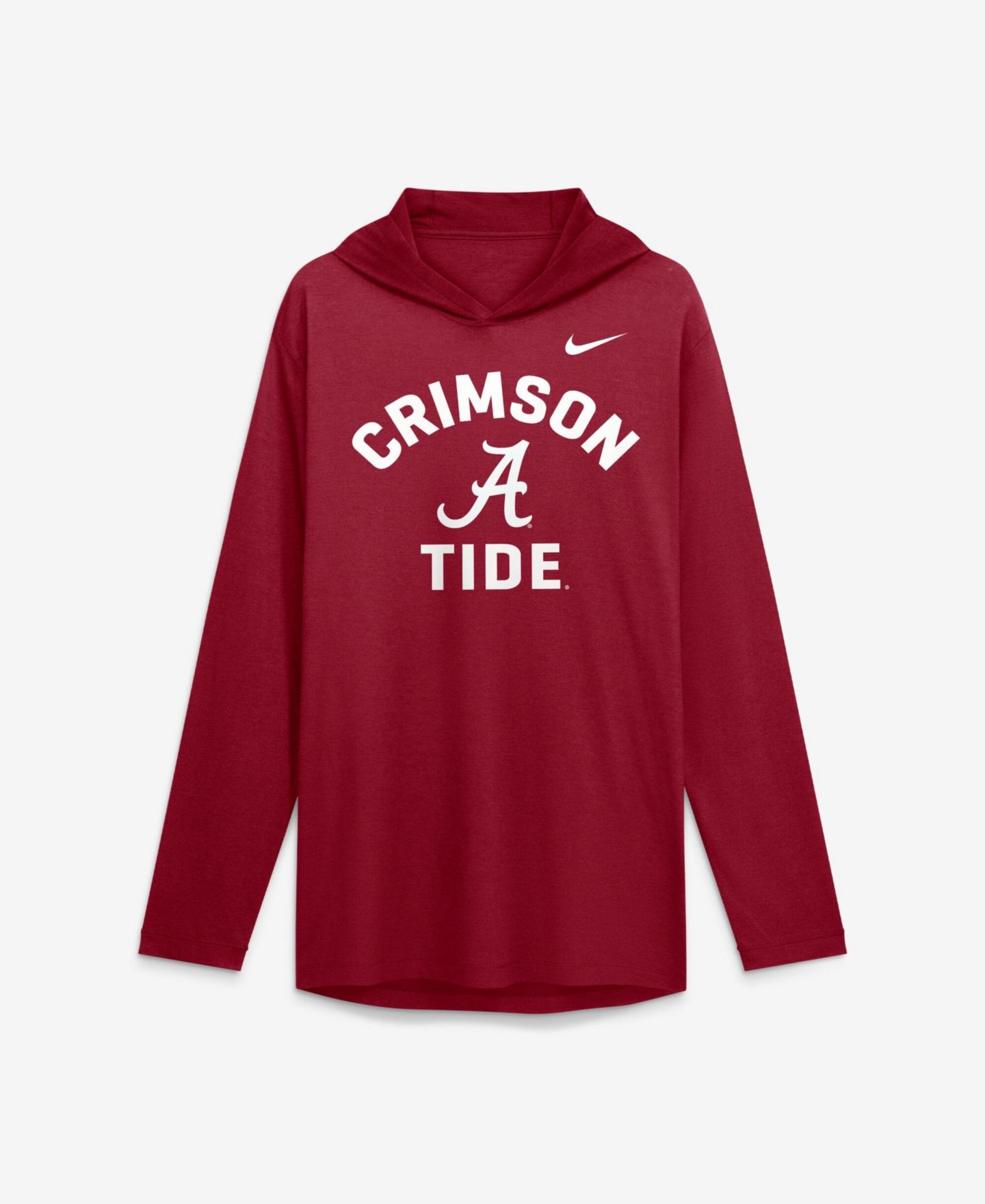 Мужская футболка Nike Crimson Alabama Crimson Tide Primetime Arch Tri-Blend Dri-FIT Long-Sleeve Hooded — фото 2