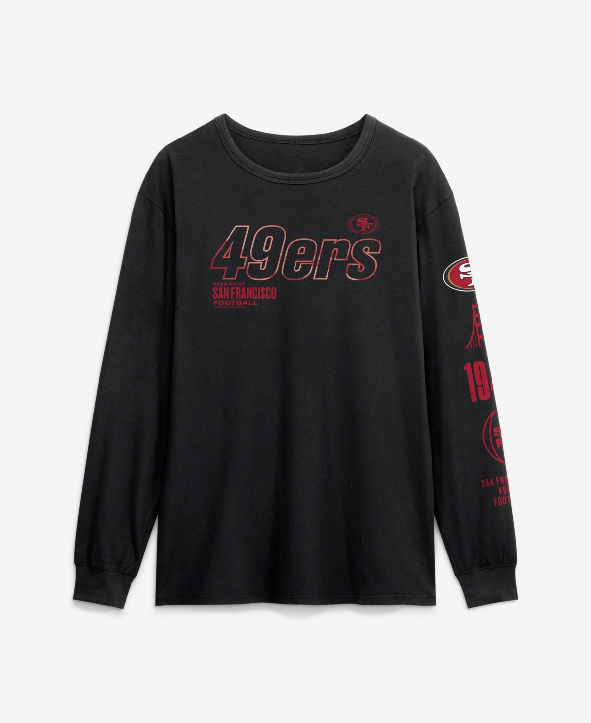 Fanatics Men's Black San Francisco 49ers Checkdown Pass Long-Sleeve T-Shirt - Black