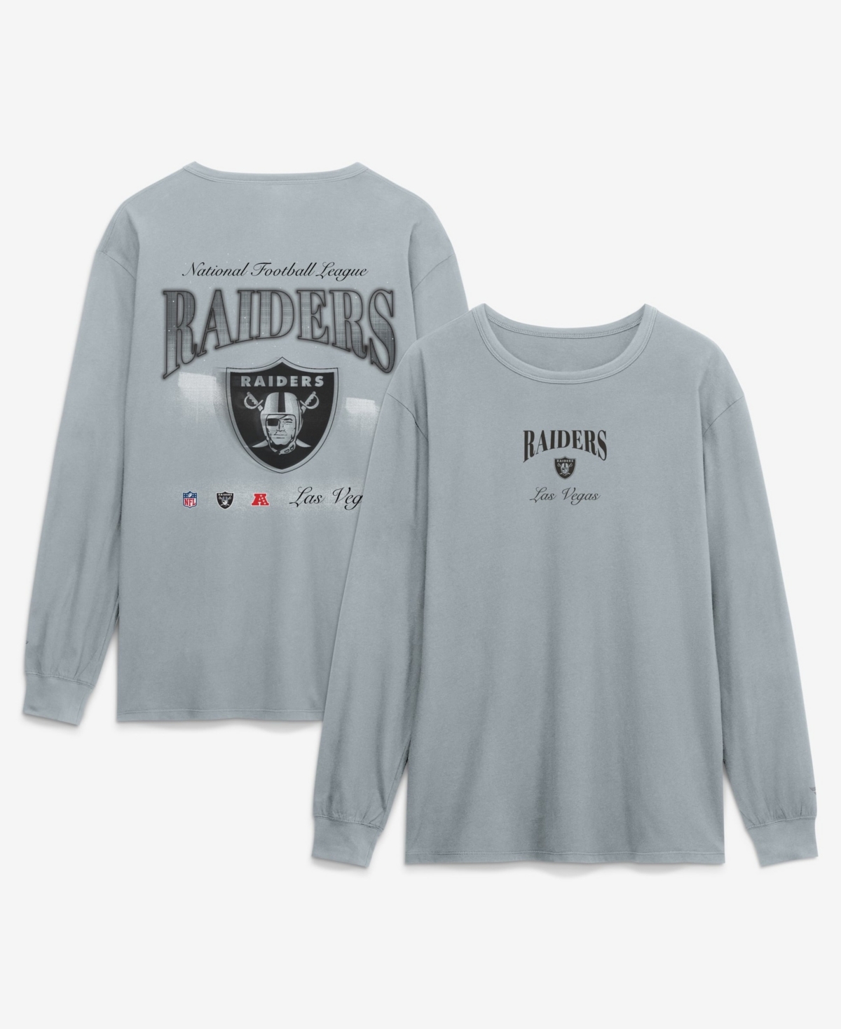 Fanatics Men's Gray Las Vegas Raiders Midnight Falls Long-Sleeve T-Shirt - Gray