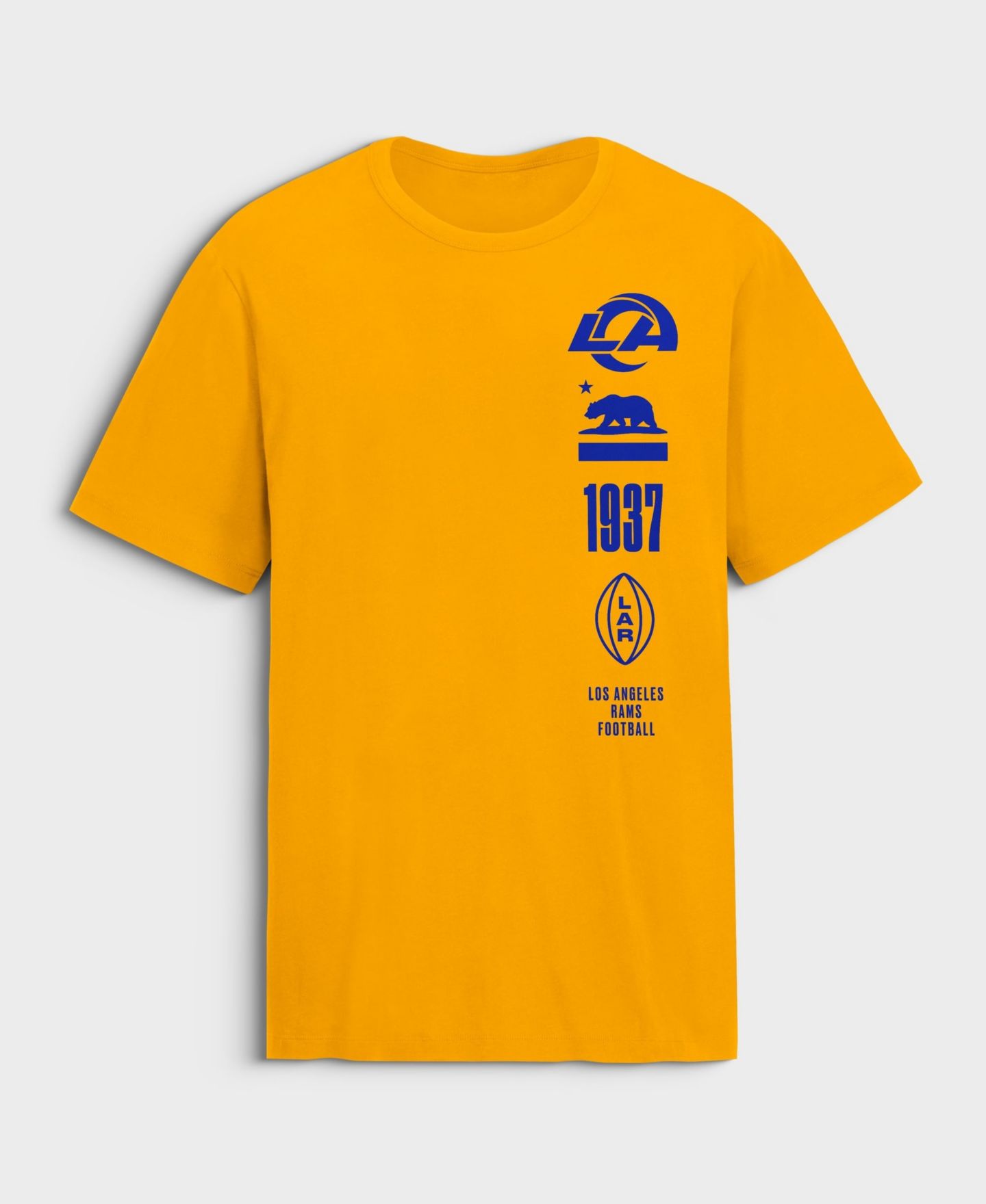 Мужская футболка Fanatics Gold Los Angeles Rams Breaking Tackles Legacy Cotton — фото 1