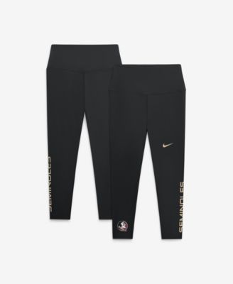 Women's Black Florida State Seminoles Zenvy High Rise Dri-FIT 7/8 Leggings