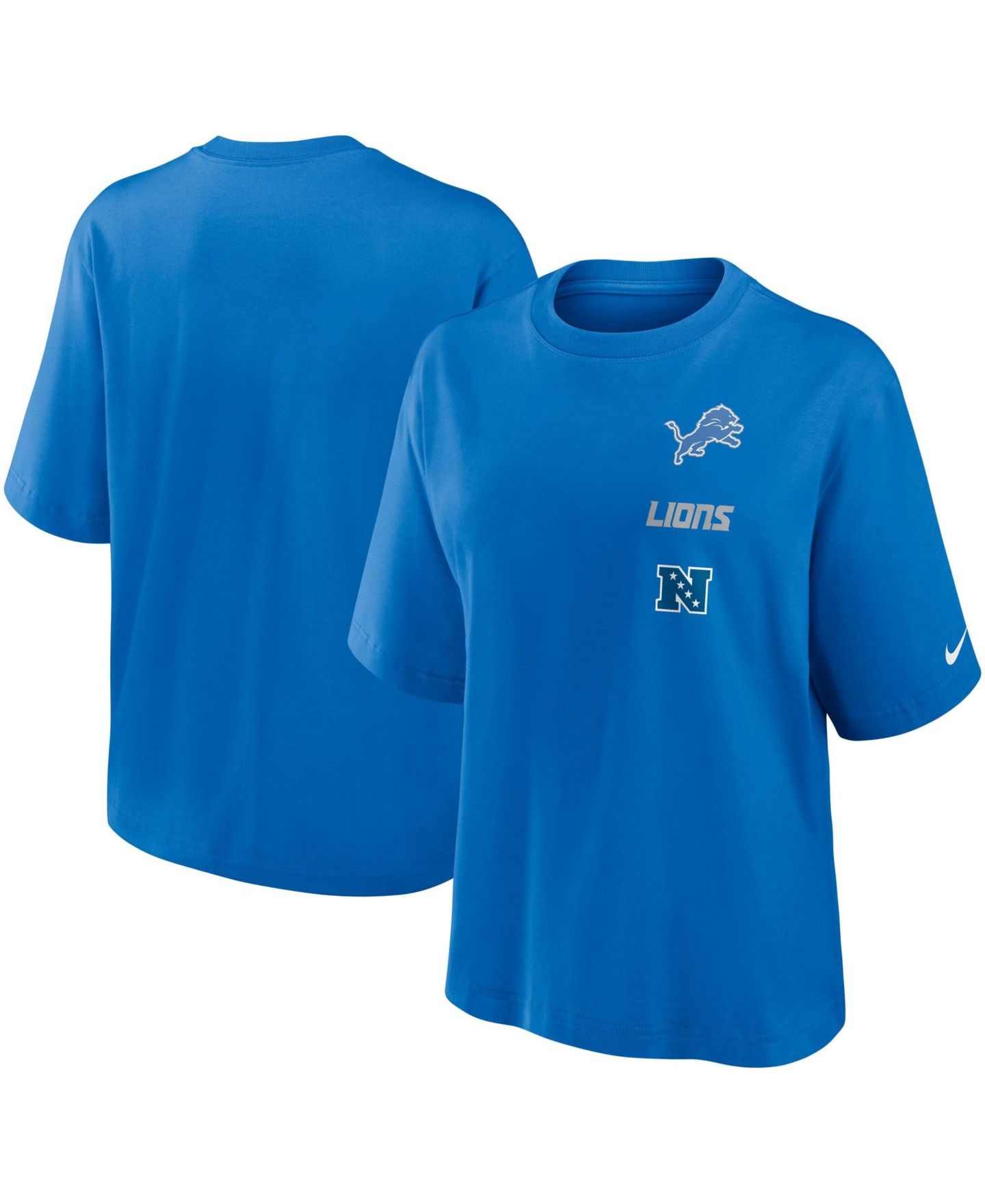 Женская футболка Nike Blue Detroit Lions Primetime Premium Essential Loose Fit Boxy — фото 3