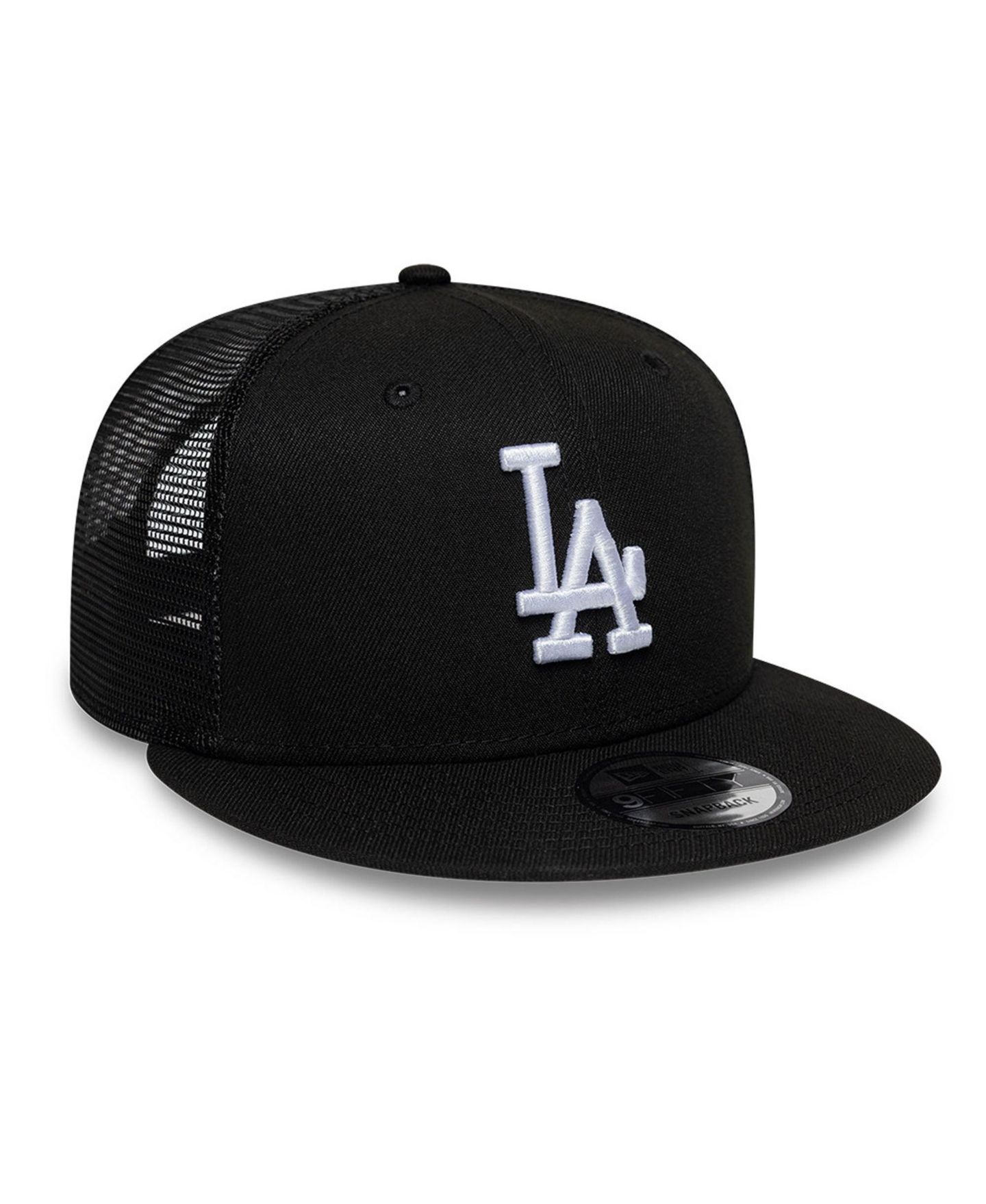 Мужская кепка New Era Black Los Angeles Dodgers 9FIFTY Adjustable Trucker Hat — фото 3