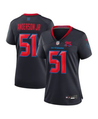 Women's Will Anderson Jr. Navy Houston Texans Alternate 2 25th Season Game Jersey