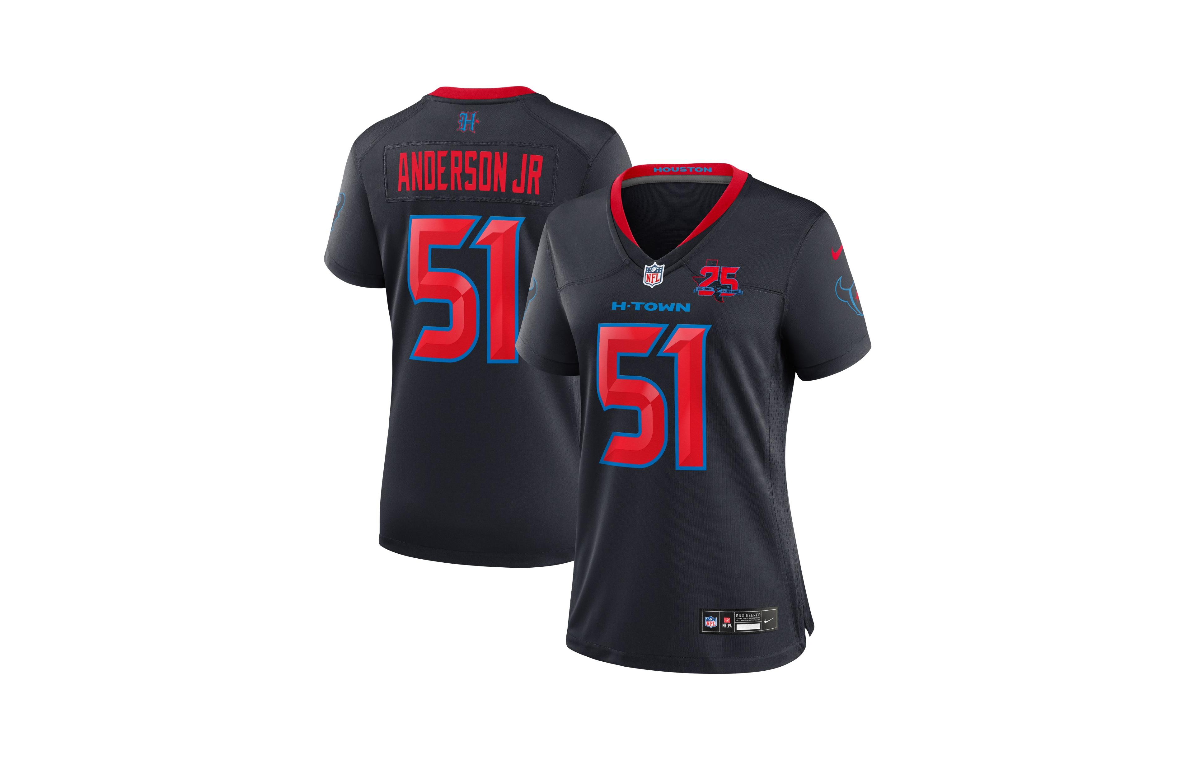 Nike Women's Will Anderson Jr. Navy Houston Texans Alternate 2 25th Season Game Jersey