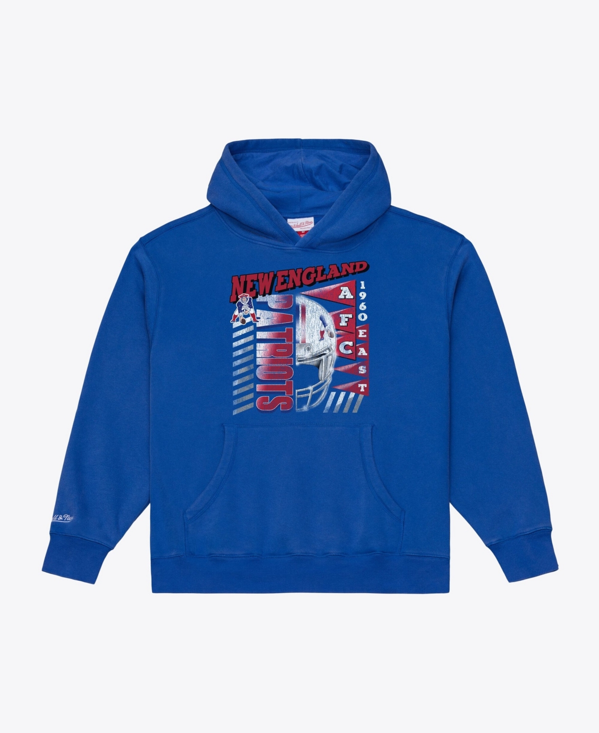 Mitchell & Ness Men's Royal New England Patriots Core Essentials Street Graphic Fleece Hoodie - Royal