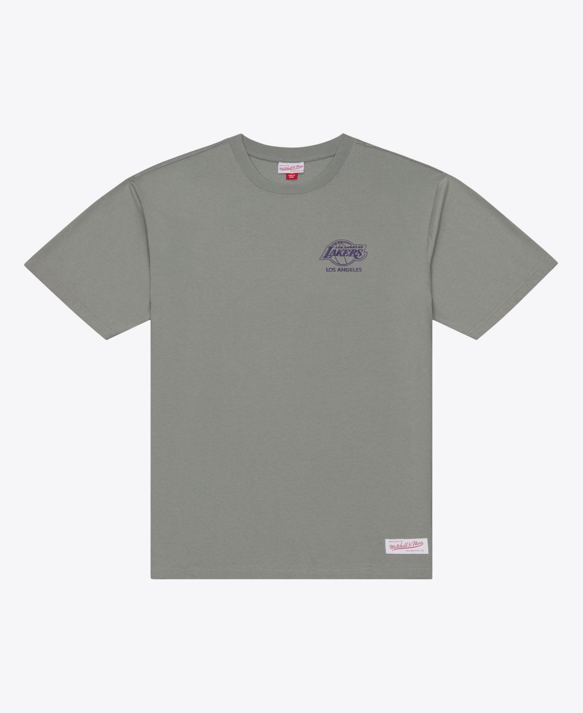 Mitchell & Ness Men's Gray Los Angeles Lakers Core Essentials T-Shirt - Gray