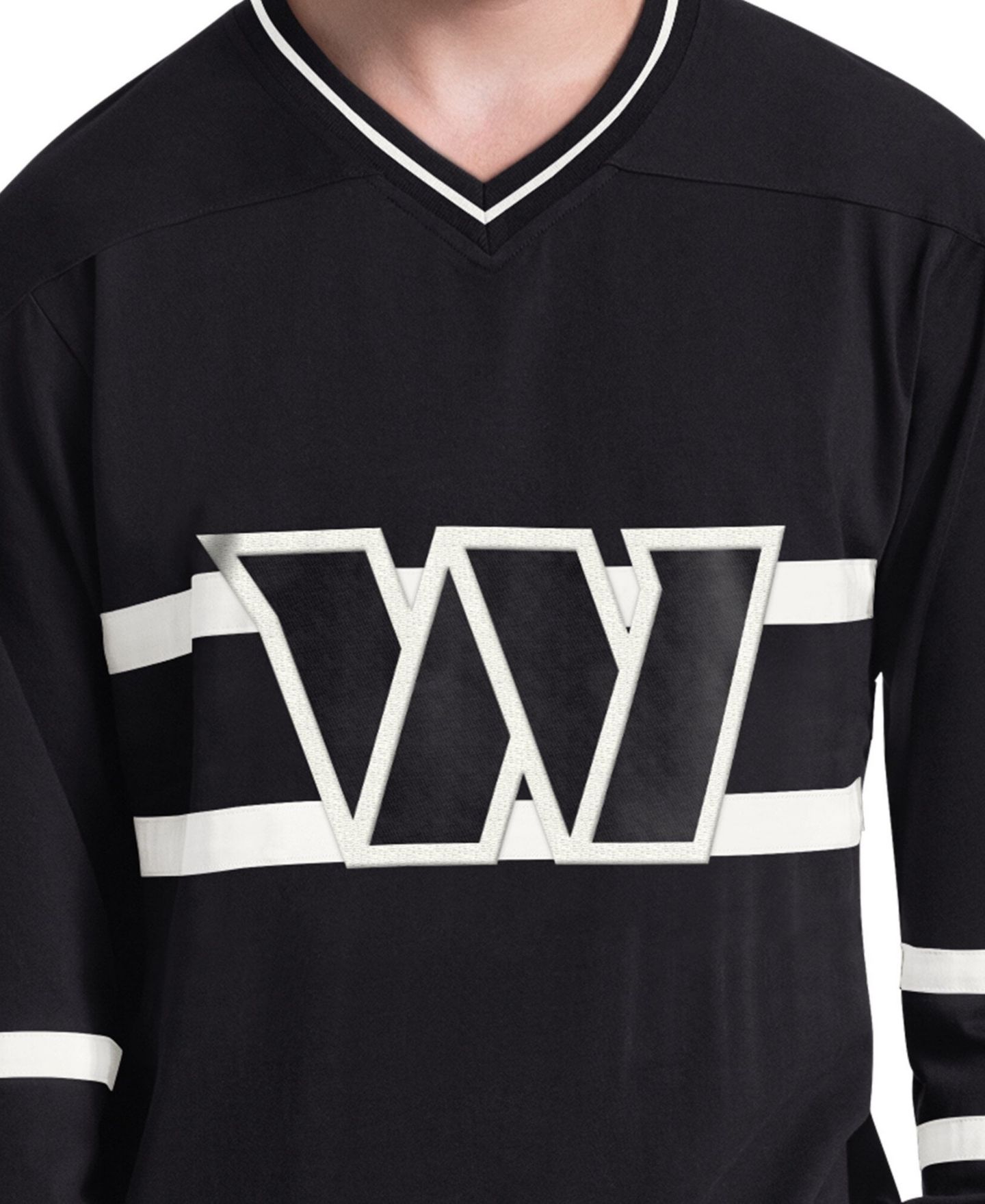 Мужская футболка Starter Black/White Washington Commanders Lineup Long-Sleeve — фото 3