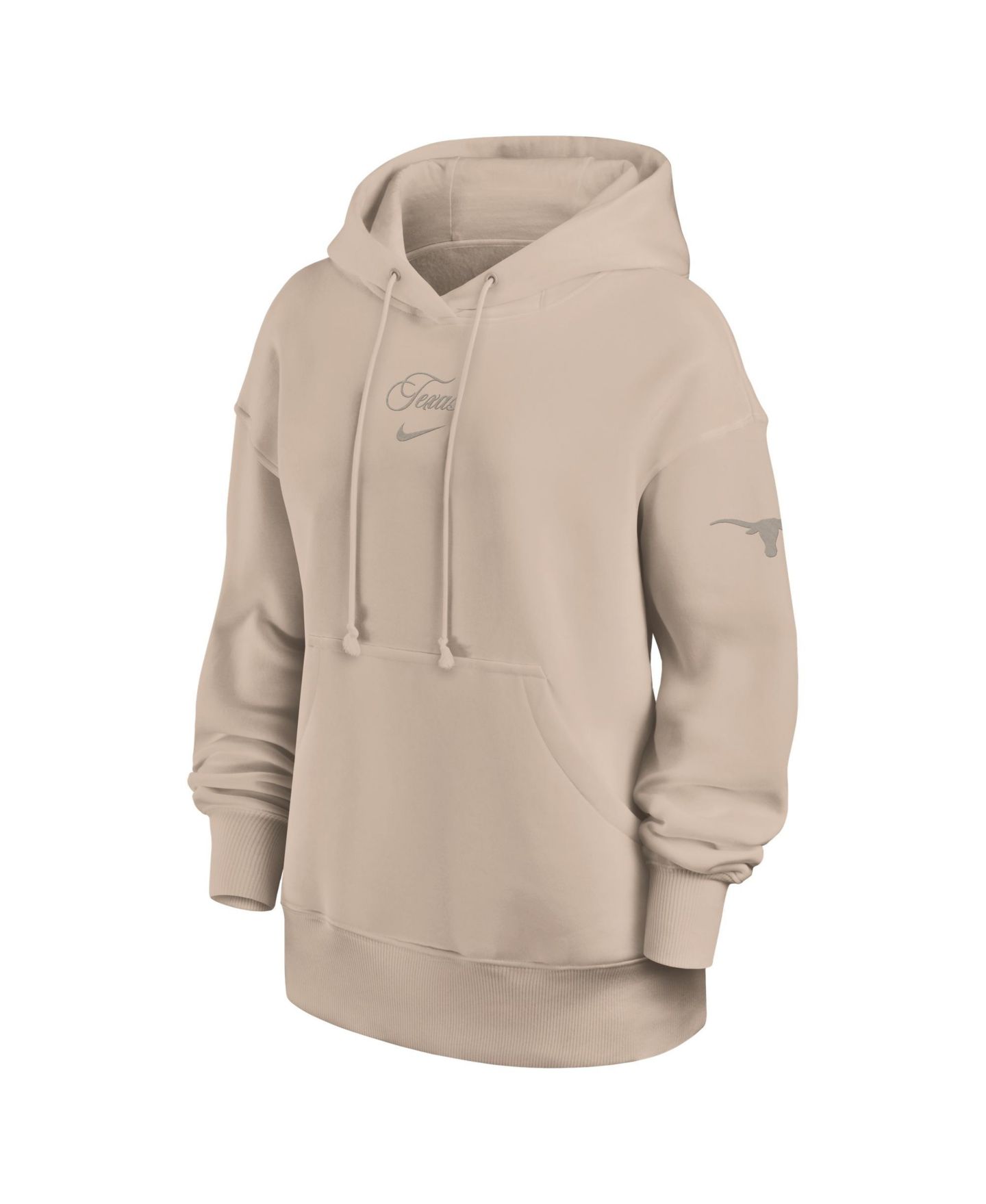 Женское худи Nike Tan Texas Longhorns Neutral Stance Phoenix Fleece Oversized — фото 4