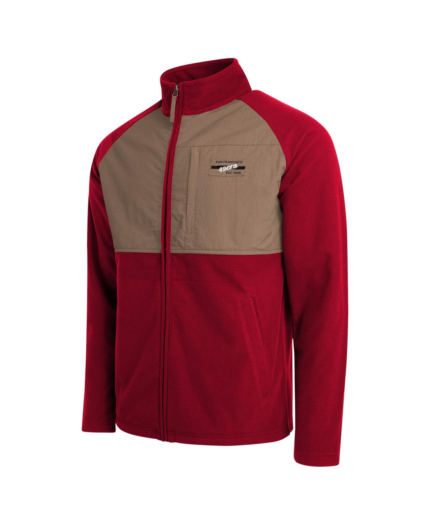 Мужская куртка Darius Rucker Collection By Fanatics Scarlet/Tan San Francisco 49ers Full-Zip Raglan — фото 2