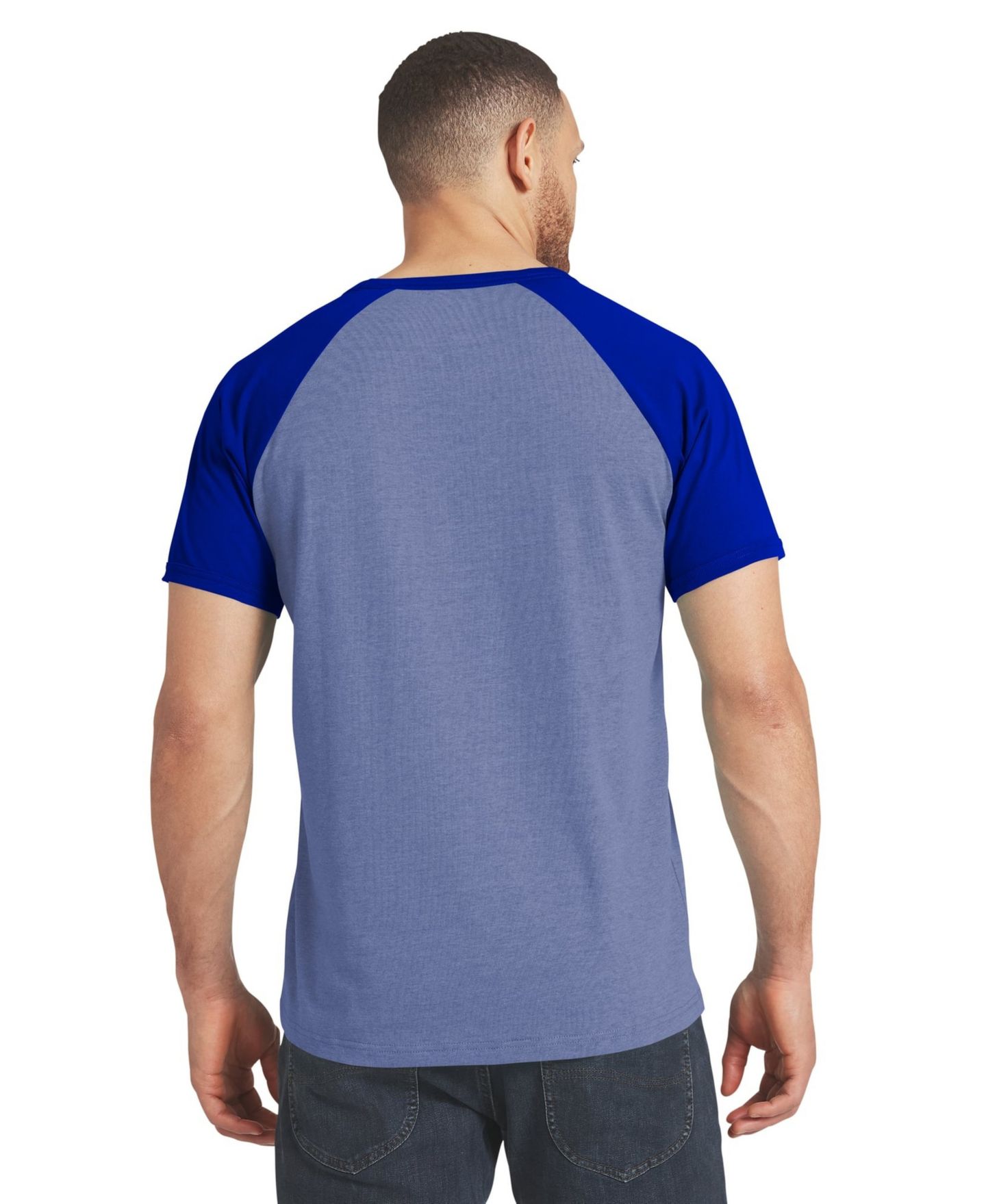 Мужская футболка Darius Rucker Collection By Fanatics Royal Denver Broncos Raglan — фото 3