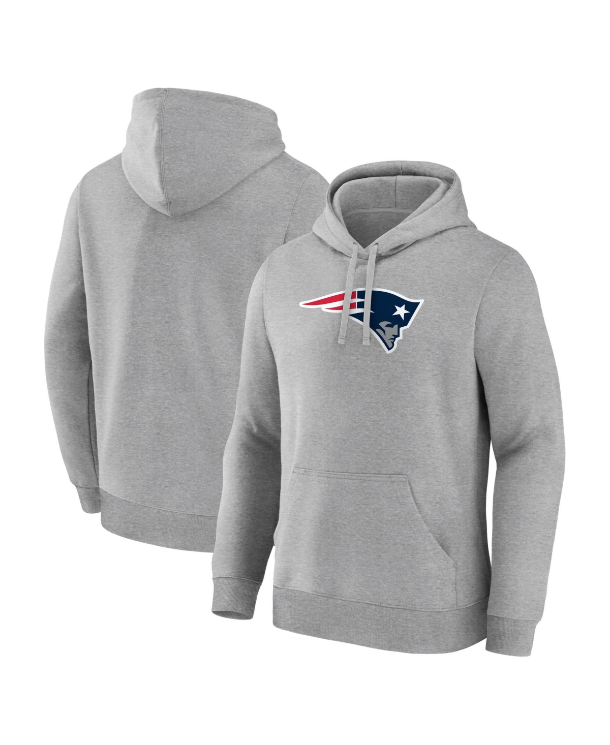 Logo Athletic Men's Heather Gray New England Patriots Primary Logo Hoodie - Heather Gray