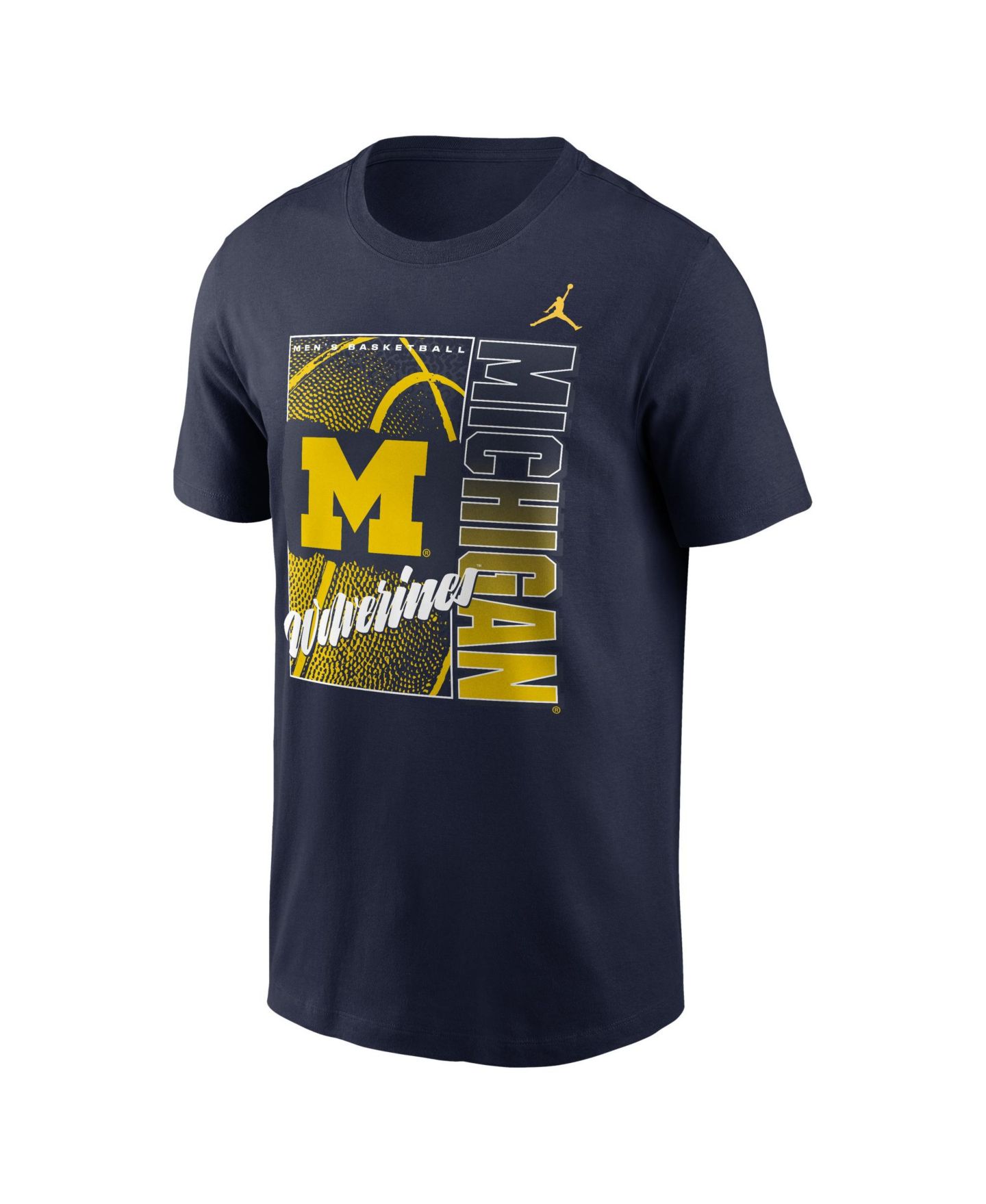 Мужская футболка Nike Navy Michigan Wolverines Basketball Refresh — фото 2