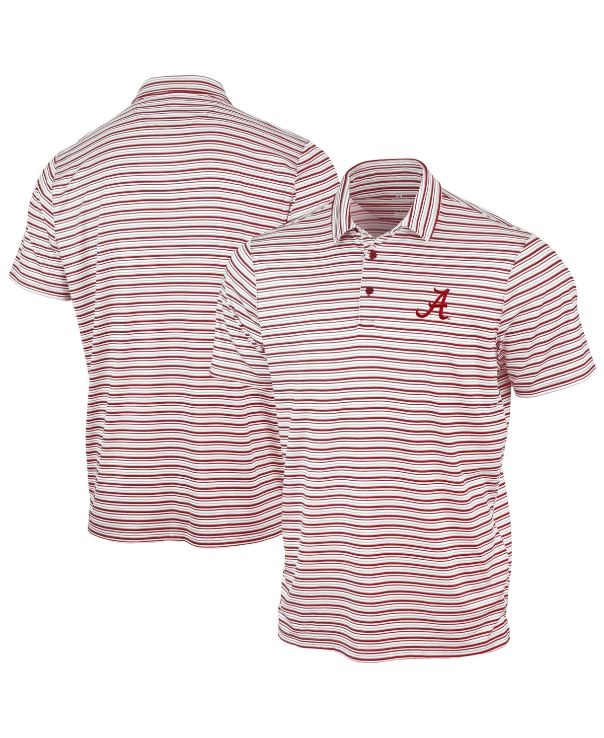 Antigua Men's Crimson Alabama Crimson Tide Space Stripe Polo Shirt - Crimson