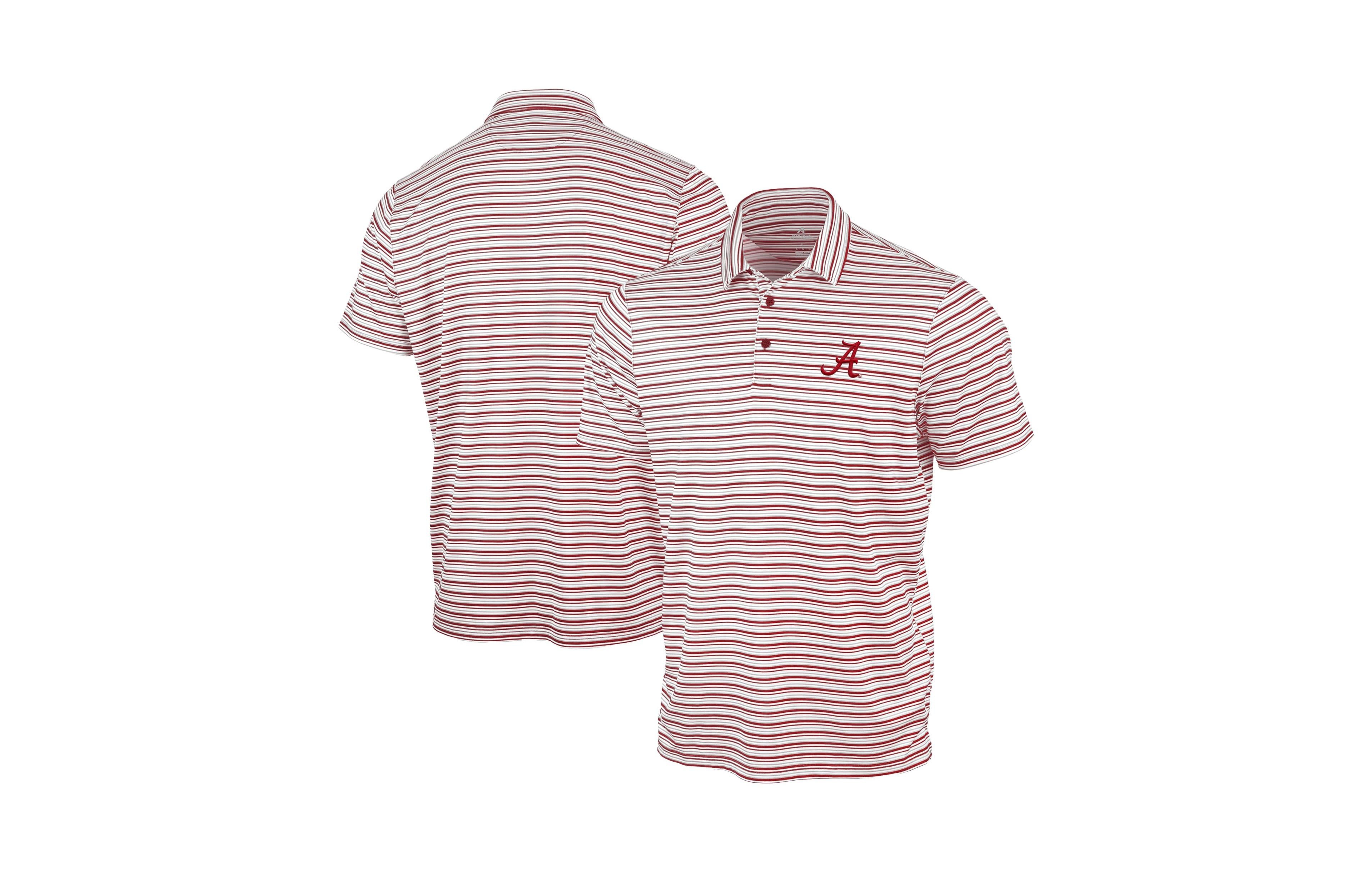 Antigua Men's Crimson Alabama Tide Space Stripe Polo Shirt