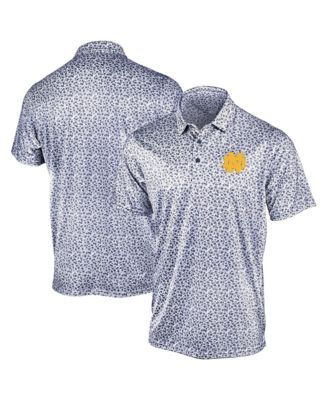 Men's Navy Notre Dame Fighting Irish Flourish Polo Shirt