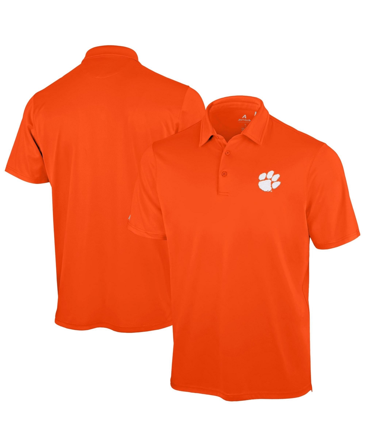 Antigua Men's Orange Clemson Tigers Unshakeable Solid Polo Shirt - Orange