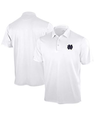 Men's White Notre Dame Fighting Irish Unshakeable Solid Polo Shirt