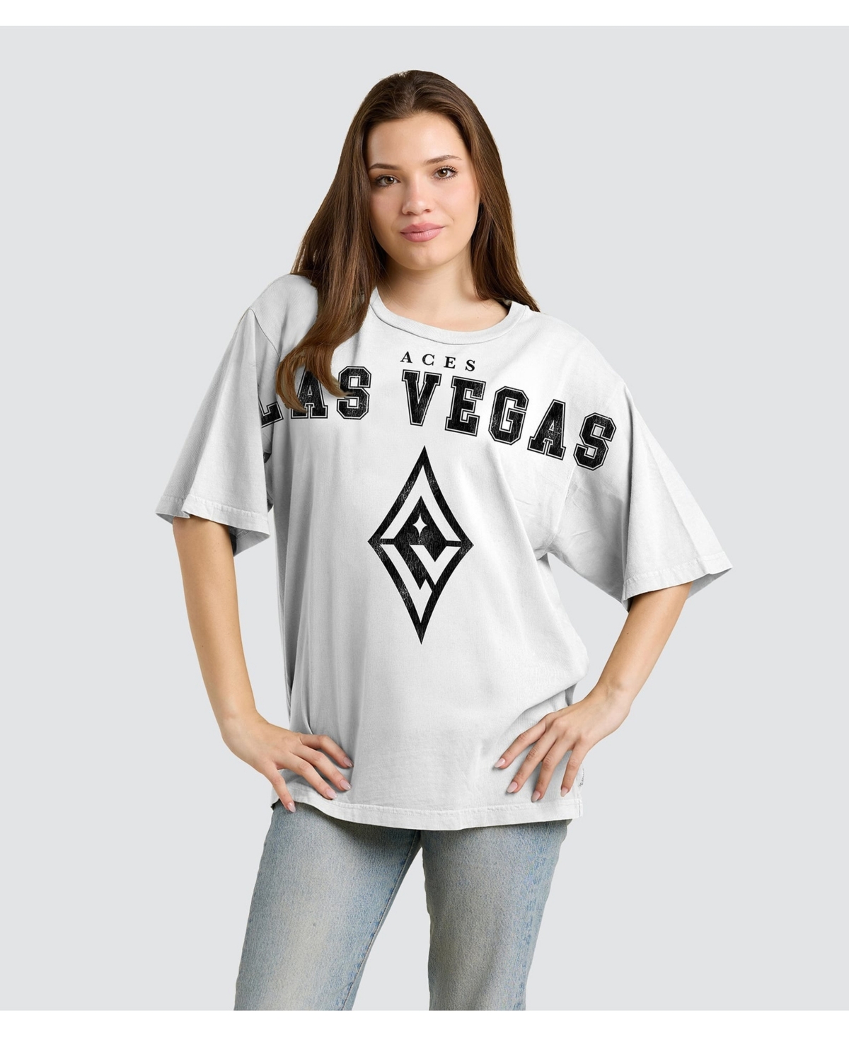 Fanatics Women's White Las Vegas Aces Spirit Relaxed Jersey T-Shirt - White