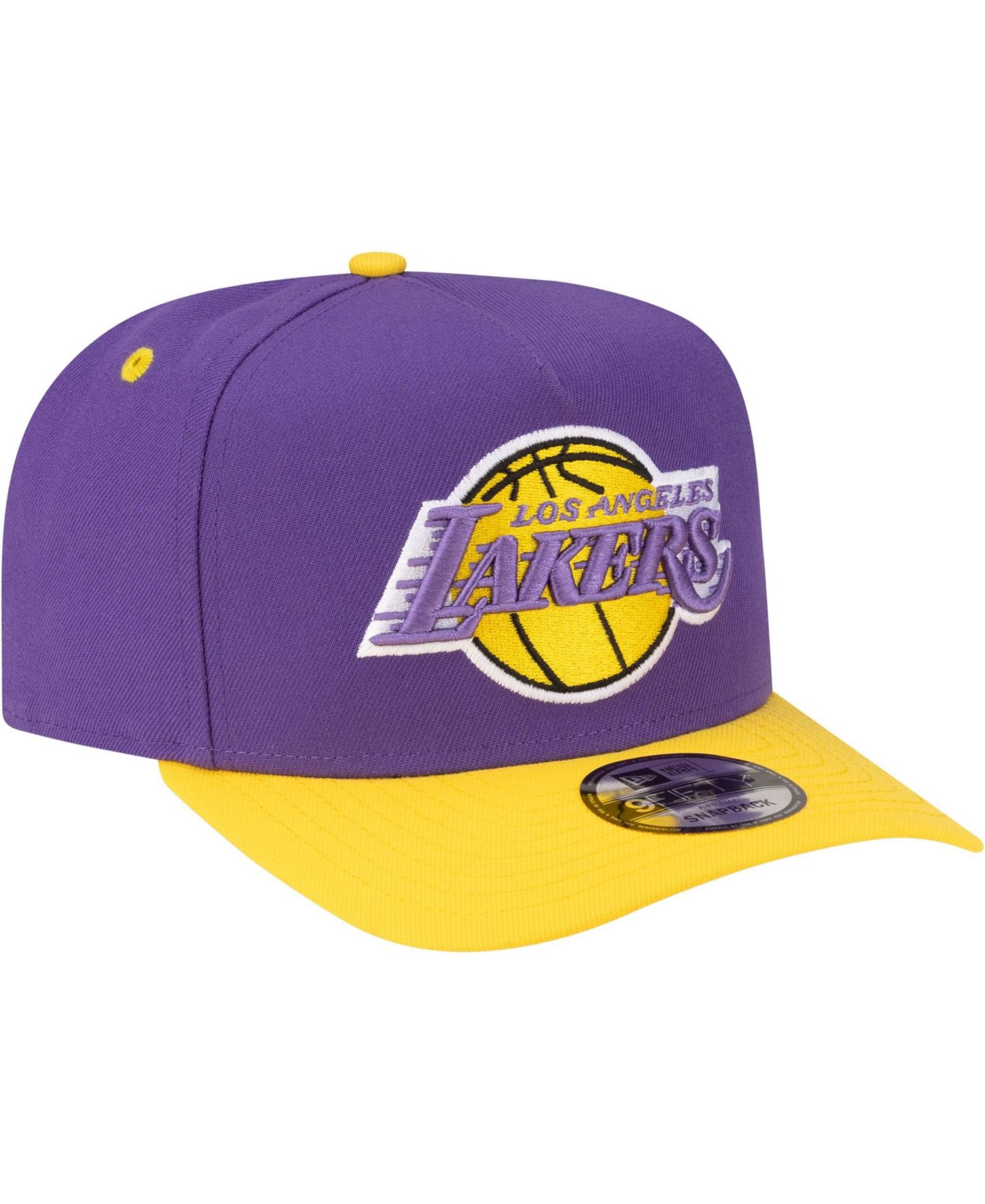 Мужская кепка New Era Purple/Gold Los Angeles Lakers 80s Throwback A-Frame 9FIFTY Snapback Hat — фото 3