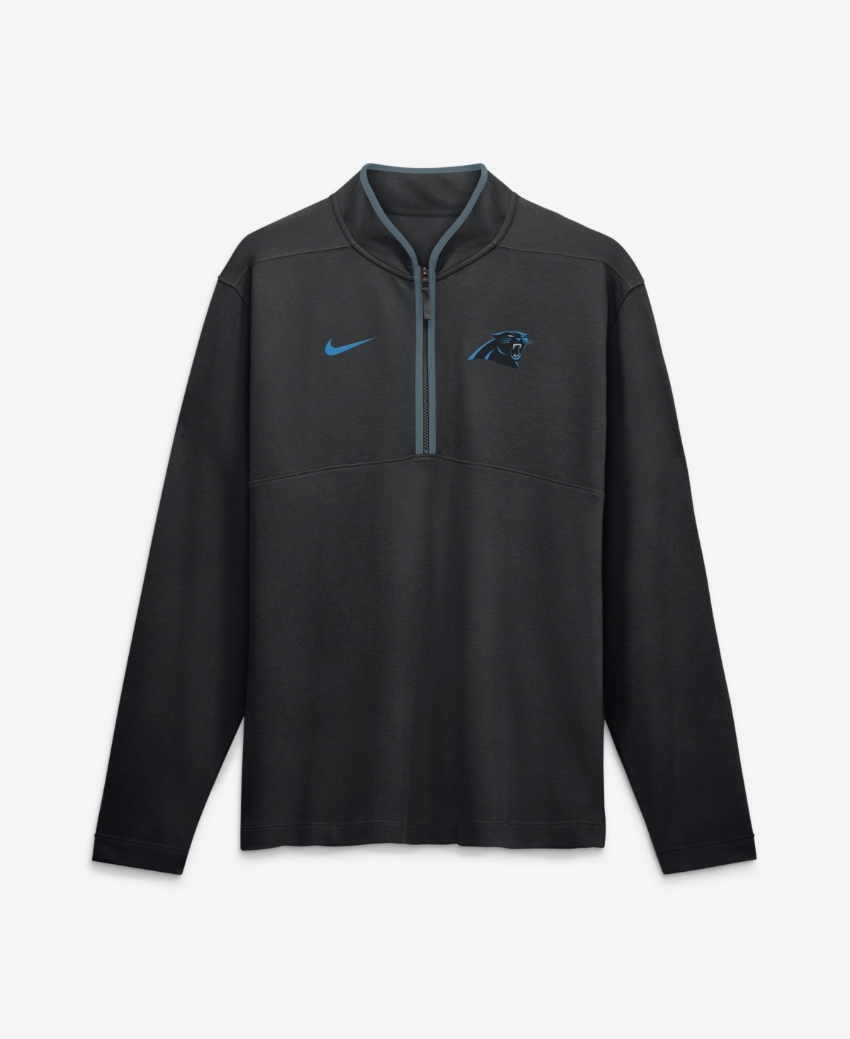Nike Men's Black Carolina Panthers Dri-fit Victory Half-Zip Pullover - Black, Anthracite