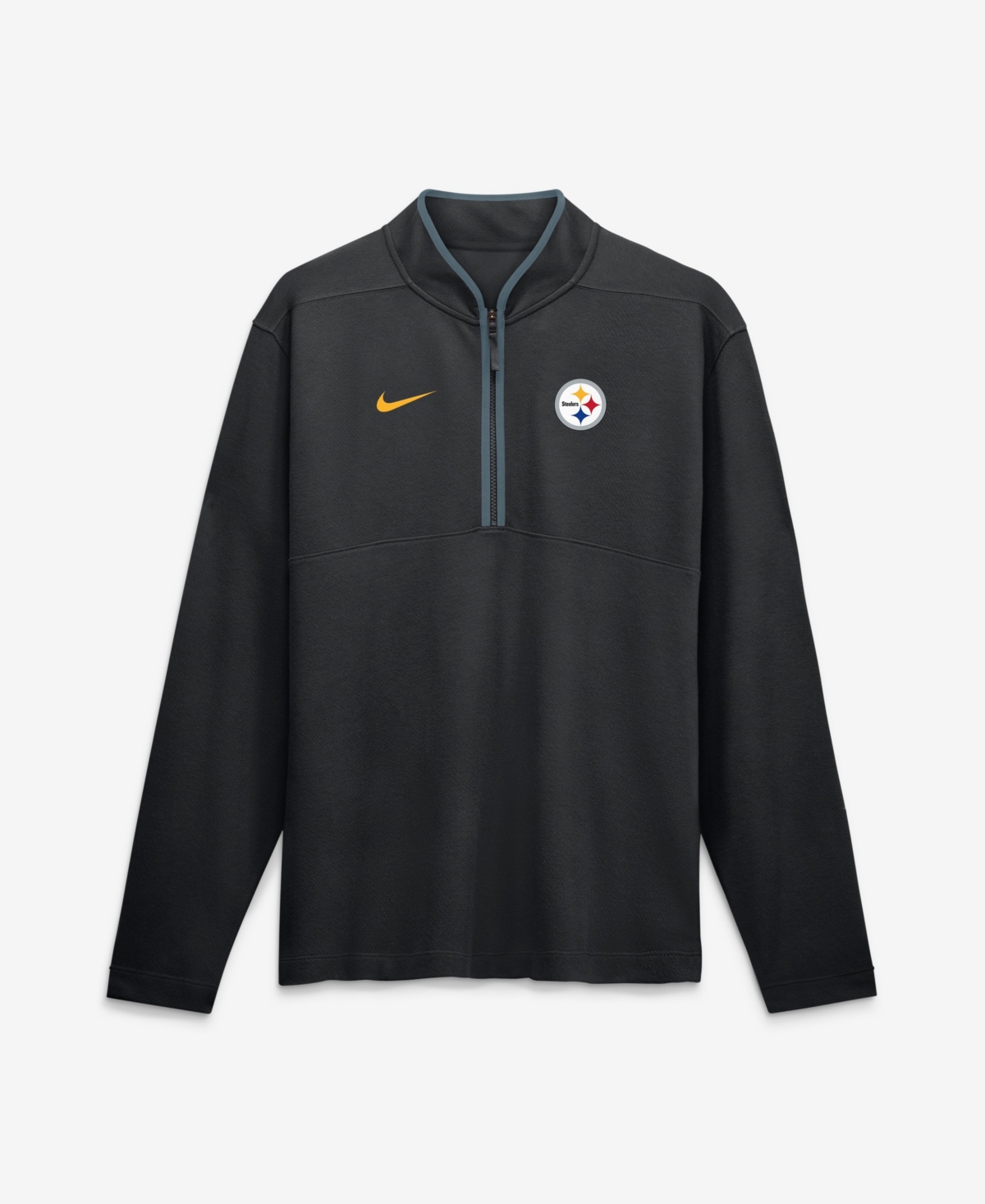Nike Men's Black Pittsburgh Steelers Dri-fit Victory Half-Zip Pullover - Black, Anthracite