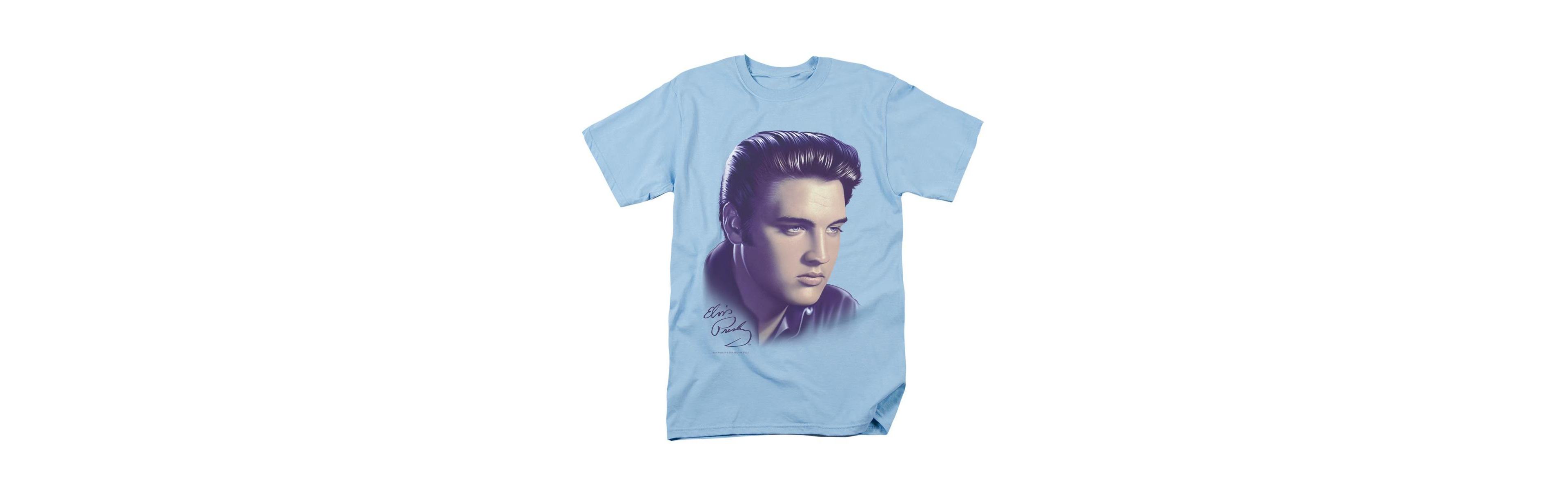 Elvis Men's Presley Portrait Graphic Crewneck Classic-Fit T-Shirt